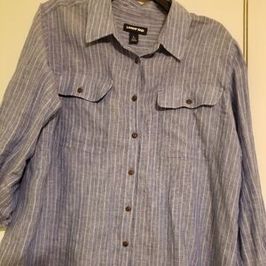 Women's Blue Striped Shirt